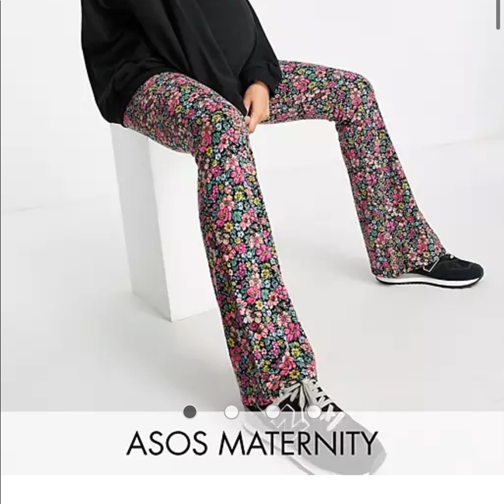 ASOS maternity floral jersey bell bottoms!